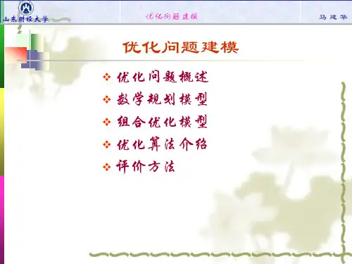 数学建模组合优化模型