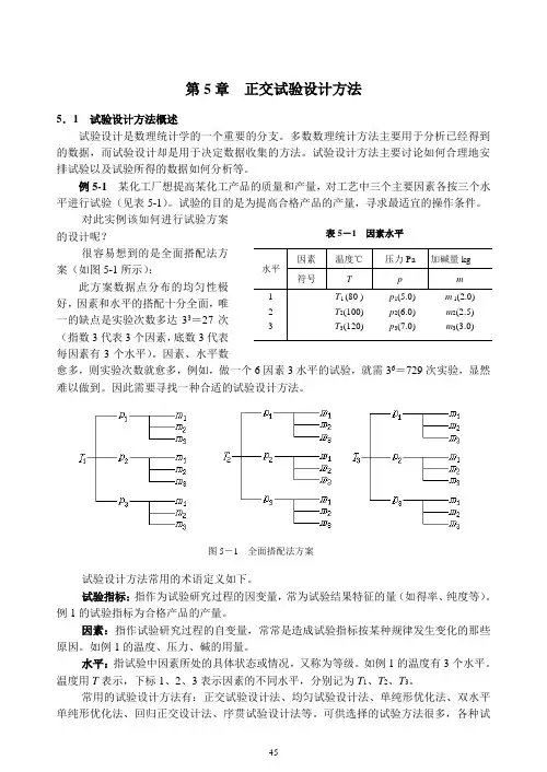 正交试验设计方法