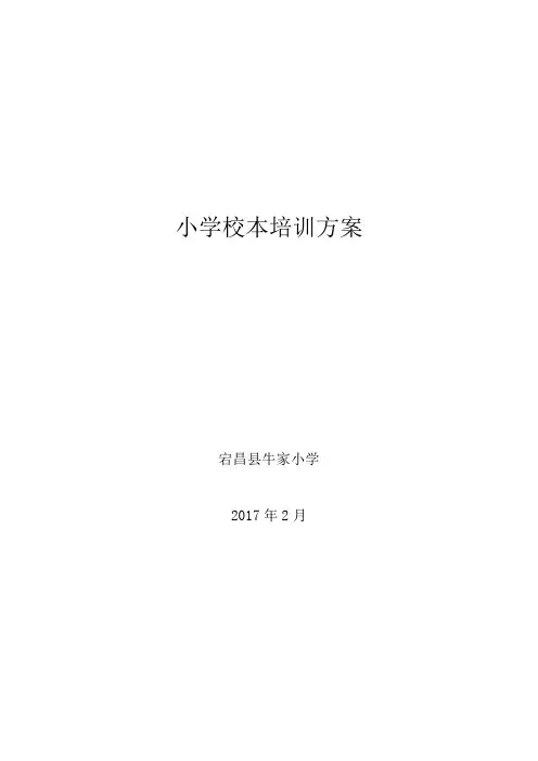 小学校本培训方案