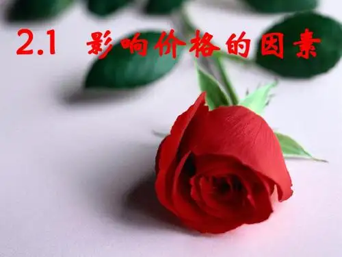 1.2.1《影响价格的因素》课件(新人教版08...