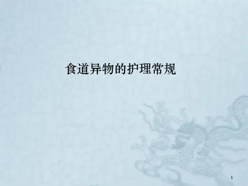 食道异物护理ppt课件