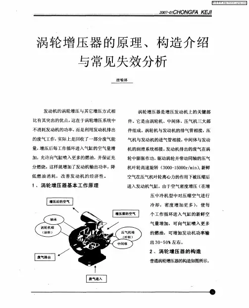 涡轮增压器的原理、构造介绍与常见失效分析