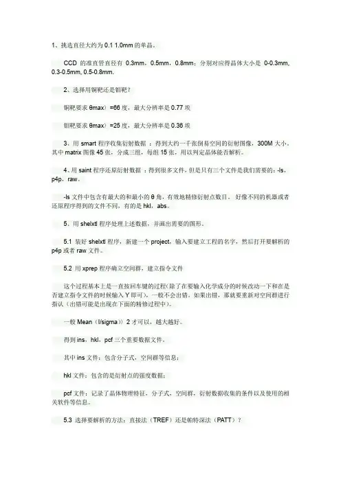 晶体解析步骤