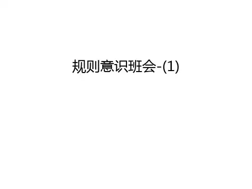 规则意识班会-(1)电子教案