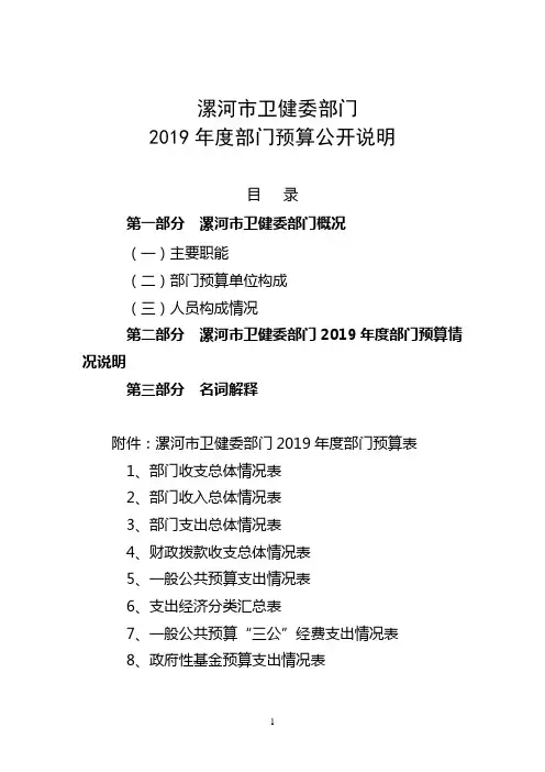 漯河市卫健委部门