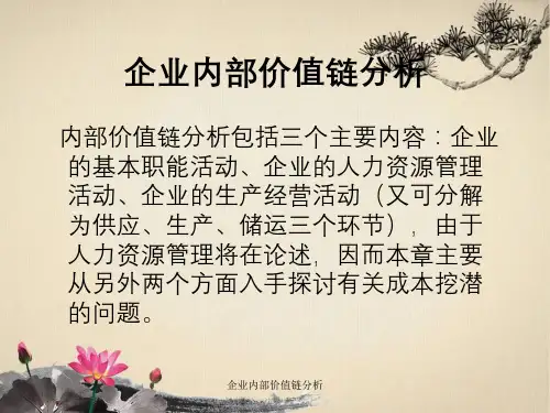 企业内部价值链分析