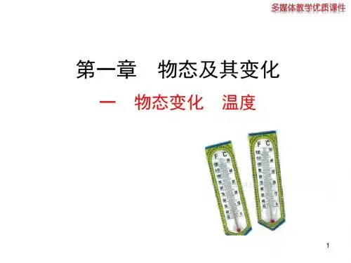 一  物态变化  温度