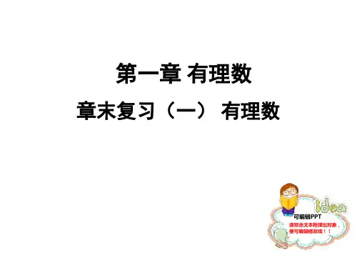 山东省邹平县实验中学七年级数学上册课件：章末复习(一)有理数(共24张PPT)