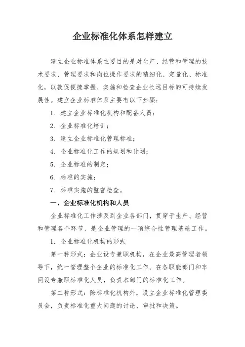 企业标准化体系怎样建立.docx