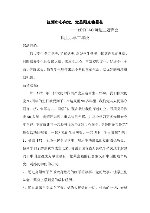红领巾心向党主题班会 (1)