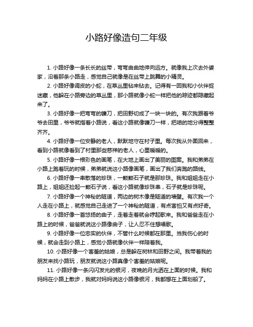 小路好像造句二年级