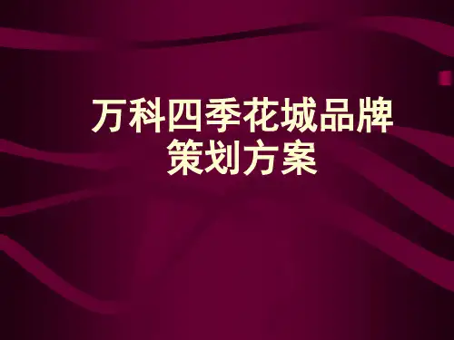 万科四季花城策划方案