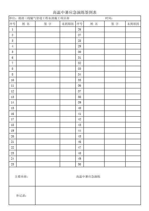 签到表
