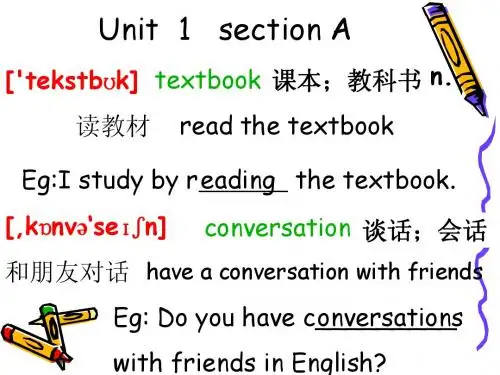 九年级英语unit 1 section A