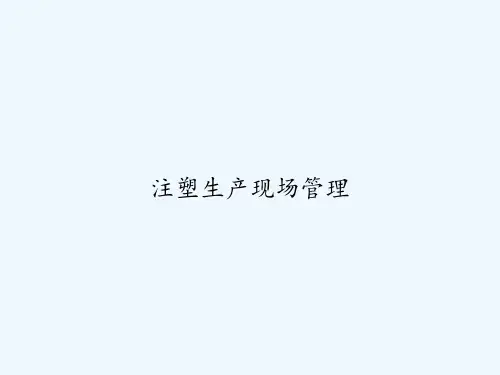 注塑生产现场管理 PPT