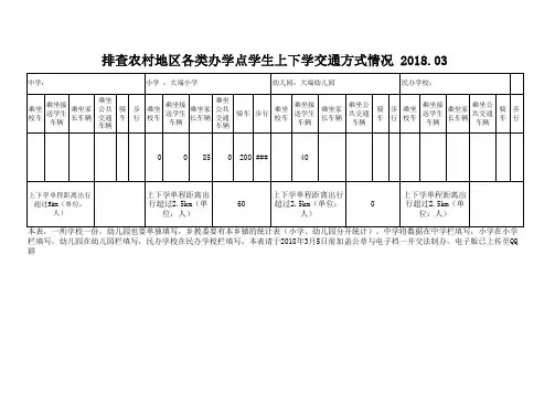 交通方式排查表