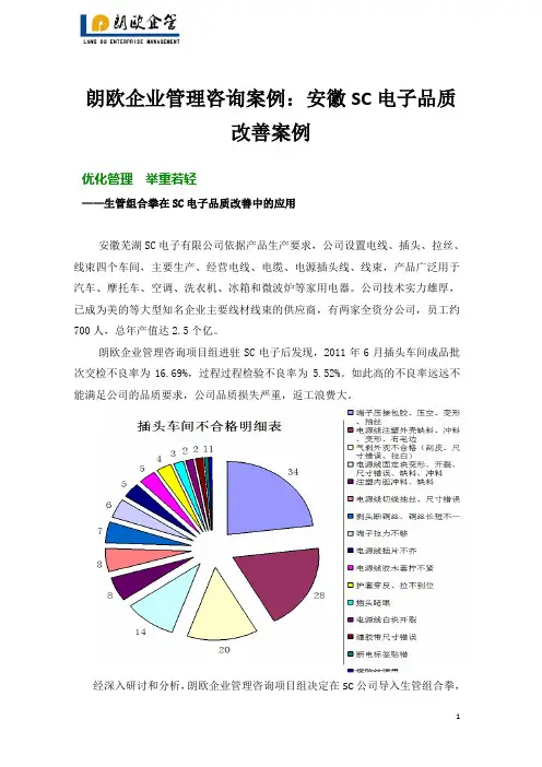 朗欧企业管理咨询案例：SC电子运用生管组合拳改善品质