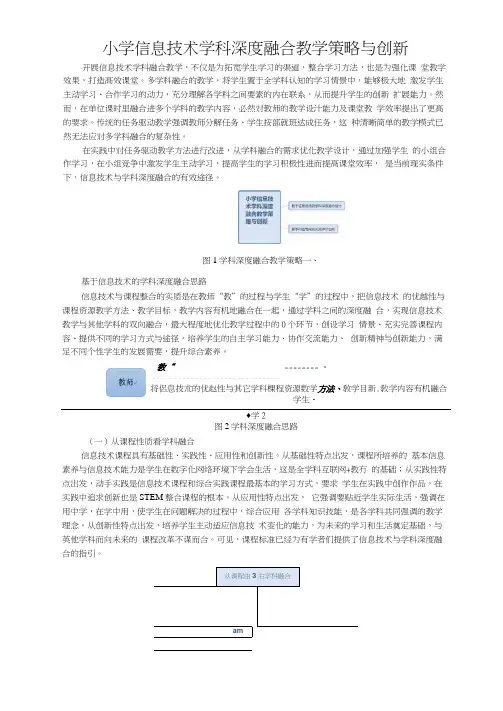 小学信息技术学科深度融合教学策略与创新.docx