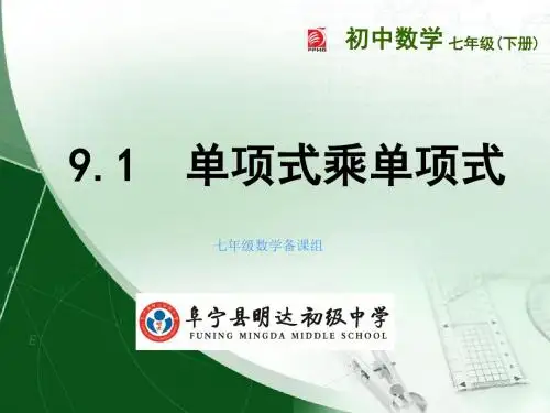 9.1 单项式乘单项式