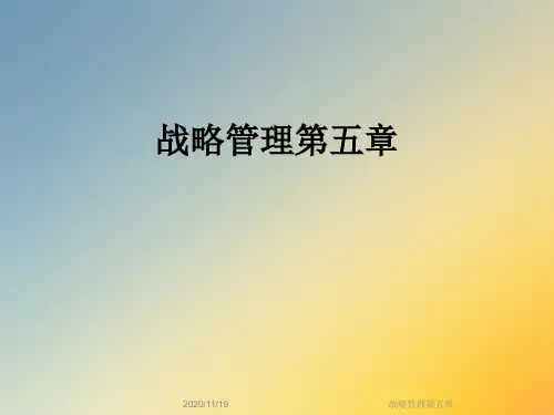 战略管理第五章