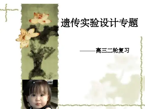 遗传实验设计专题(1)