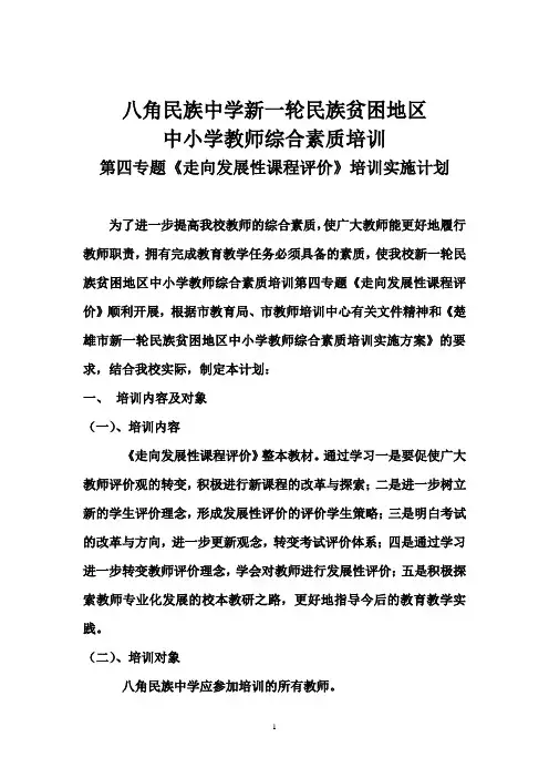 第四专题计划、方案