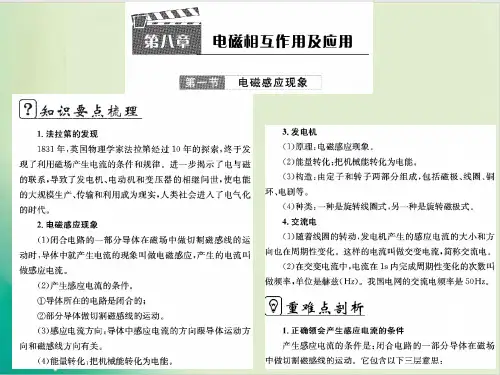 电磁相互作用及应用 教科版九级物理上册习题课件