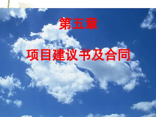 项目建议书及合同