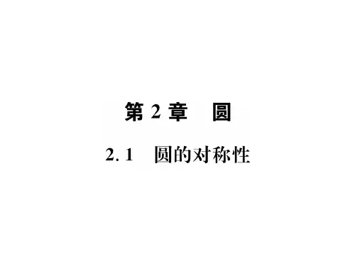 2019届湘教版九年级数学下册习题课件:2.1 圆的对称性 (共24张PPT)
