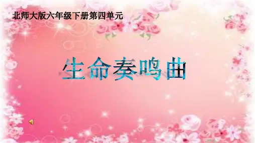 北师大版六年级语文下册《 生命  生命奏鸣曲》公开课课件_5