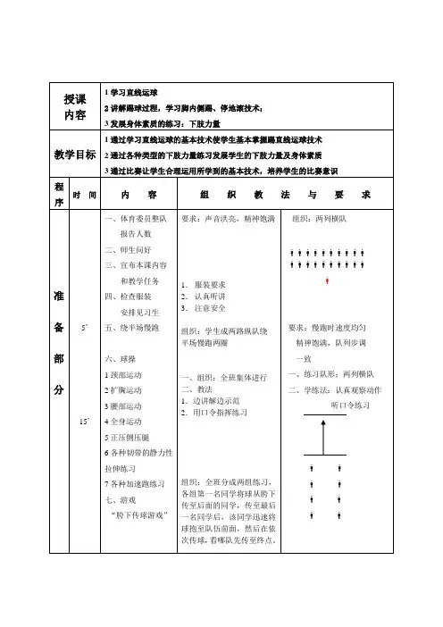 小学足球课教案全集