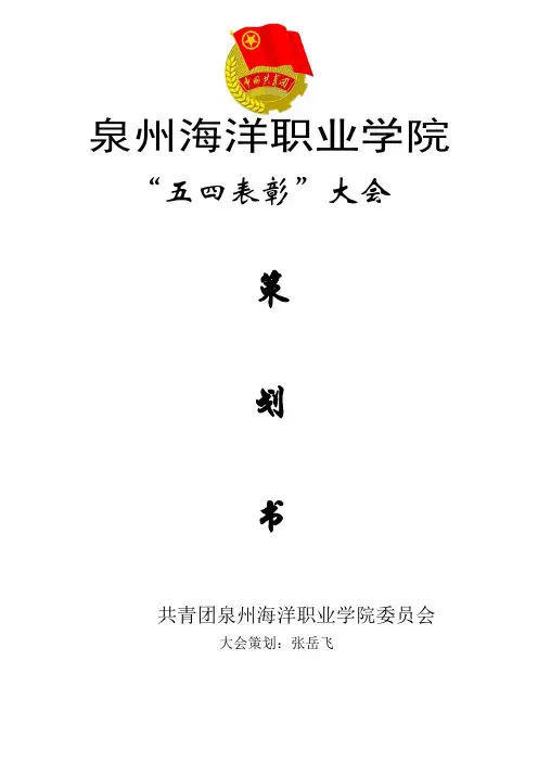 五四表彰 策划书