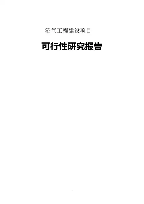 沼气池建设项目可行性报告
