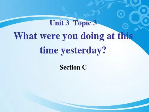 《What were you doing at this time yesterday》SectionC PPT【推荐课件】