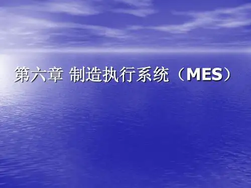 6第六章_制造执行系统(MES)