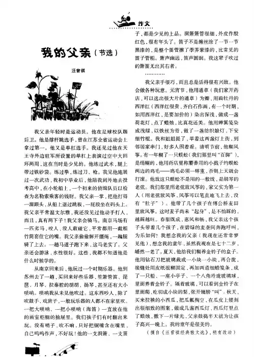 我的父亲(节选)