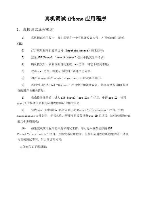 iOS真机调试技术流程文档