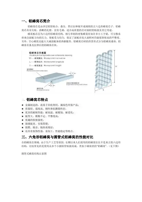 铝蜂窝芯资料