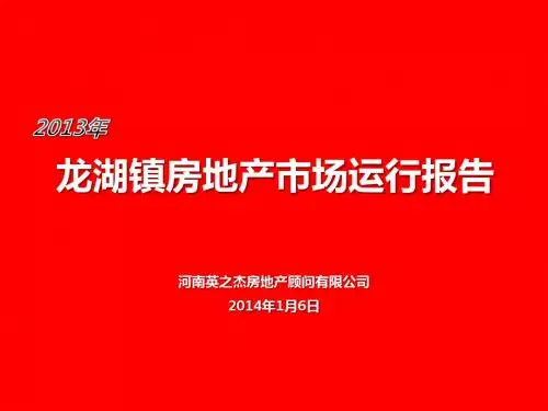 2013年郑州市龙湖镇房地产市场运营年报(终)