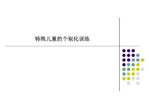 特殊儿童的个别化训练