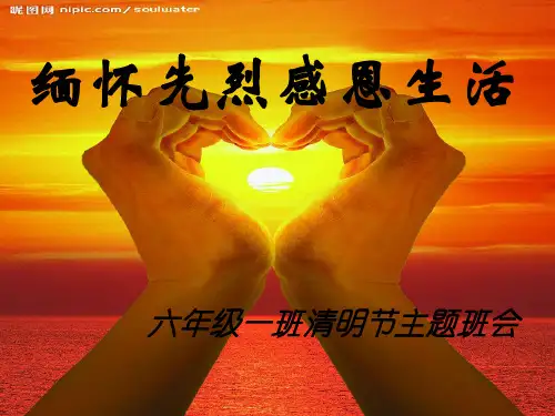 继承革命遗志_缅怀革命先烈主题班会课件