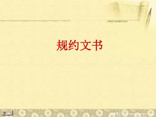 标题 - 规约文书共42页文档