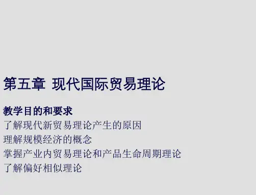 第五章现代国际贸易理论
