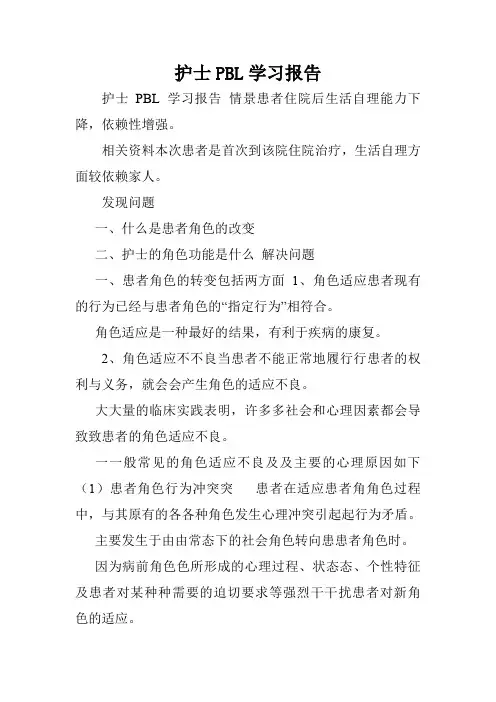 护士PBL学习报告.doc