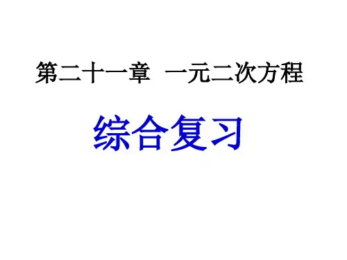 第21章 一元二次方程综合复习