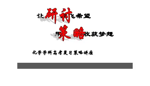 2018最新版本高考化学复习策略(新人教版)