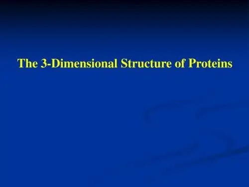 Lect5-Structure and function of Proteins