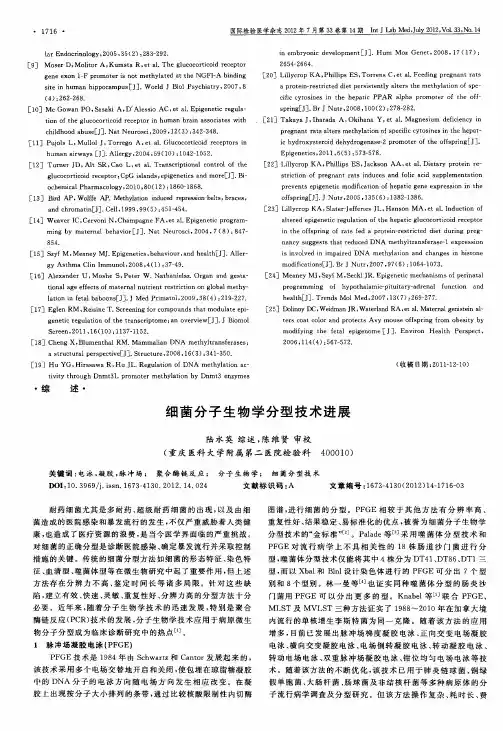 细菌分子生物学分型技术进展