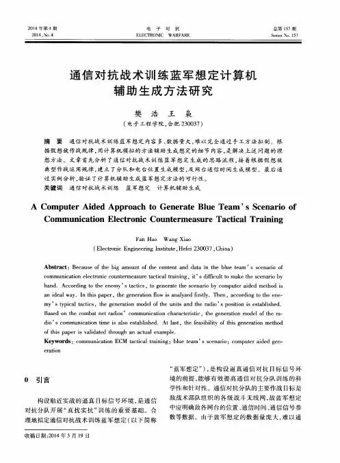 通信对抗战术训练蓝军想定计算机辅助生成方法研究