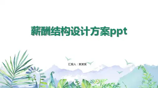 薪酬结构设计方案ppt